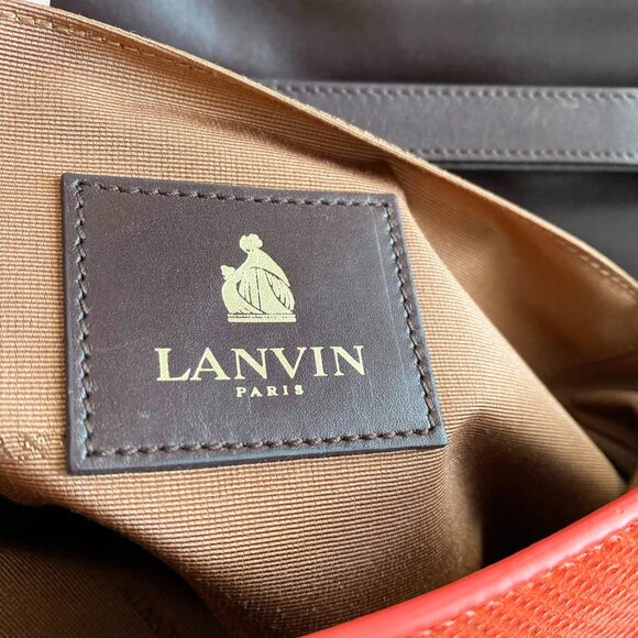 Lanvin Red Lizard Leather Miss Sartorial Wristlet/Clutch - Picture 10 of 14